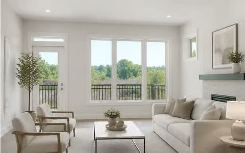 The same living room furnished by Furnio's virtual staging workflow