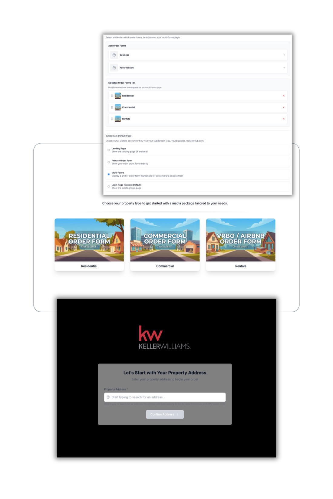 Realview Hub custom order forms