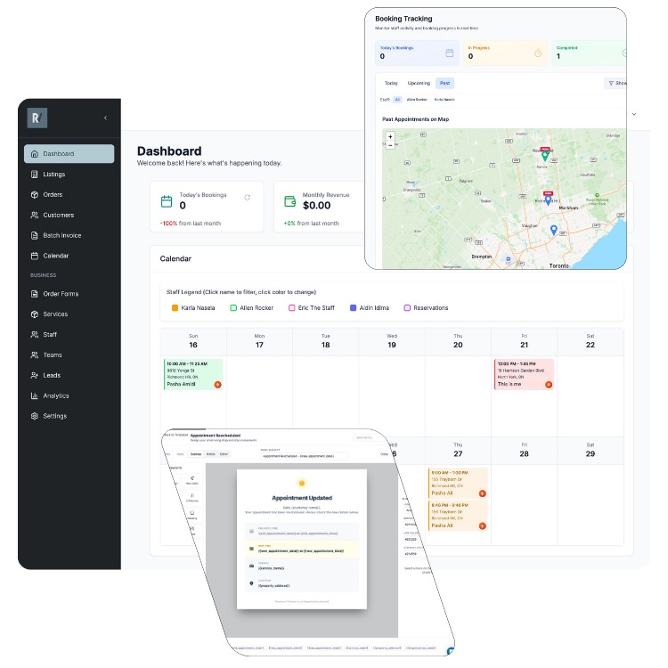 Order management dashboard
