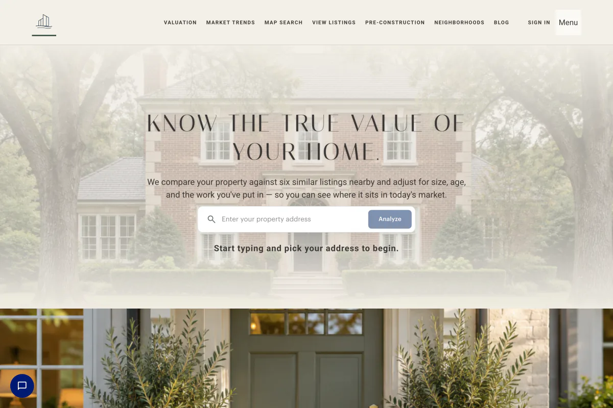 Heritage House template, desktop